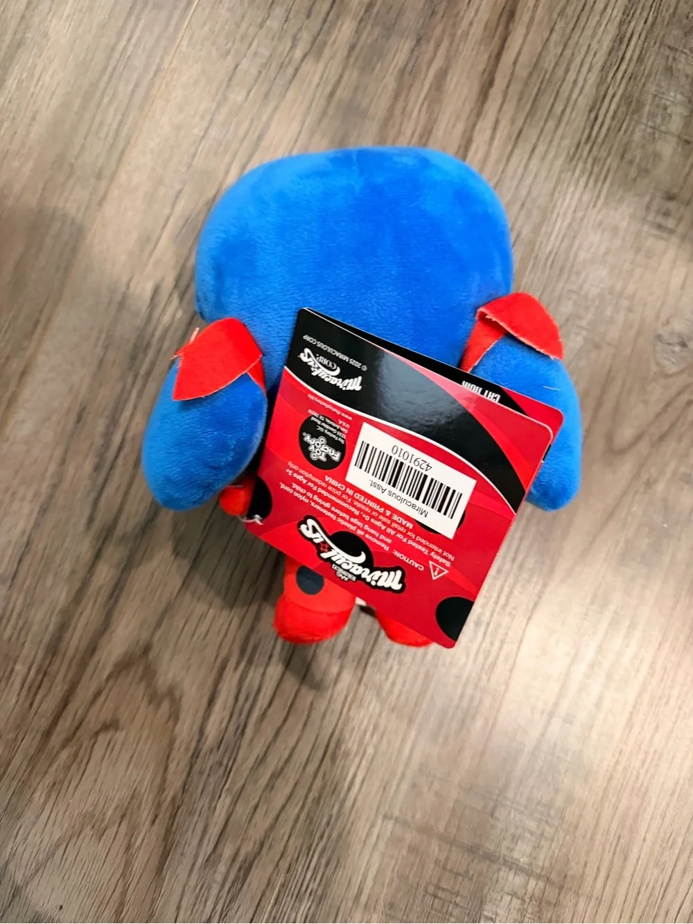 Plush Ladybug-Themed Soft Doll - Red & Blue Kids Toy